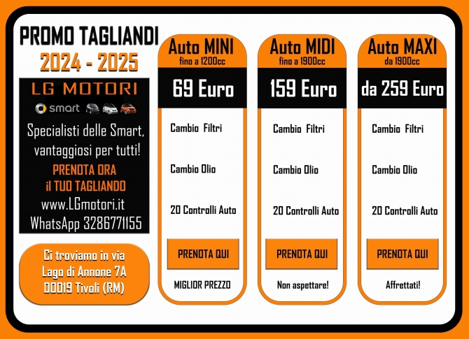 PROMO TAGLIANDI! - PROMO TAGLIANDI! - PROMO TAGLIANDI! - PROMO TAGLIANDI! - - LG Motori AutoRICAMBI